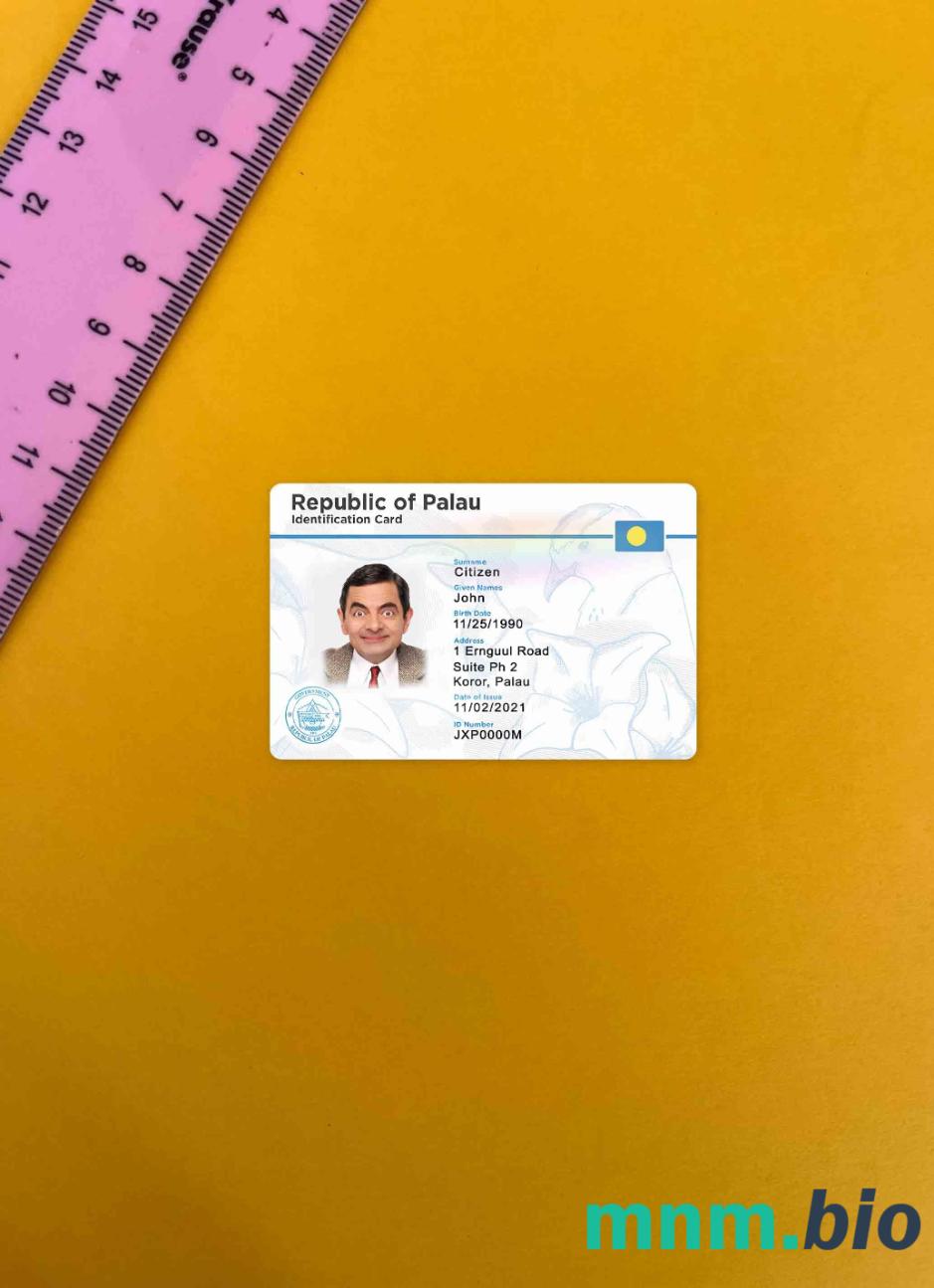 Palau karta ID fotowygląd szablon PSD